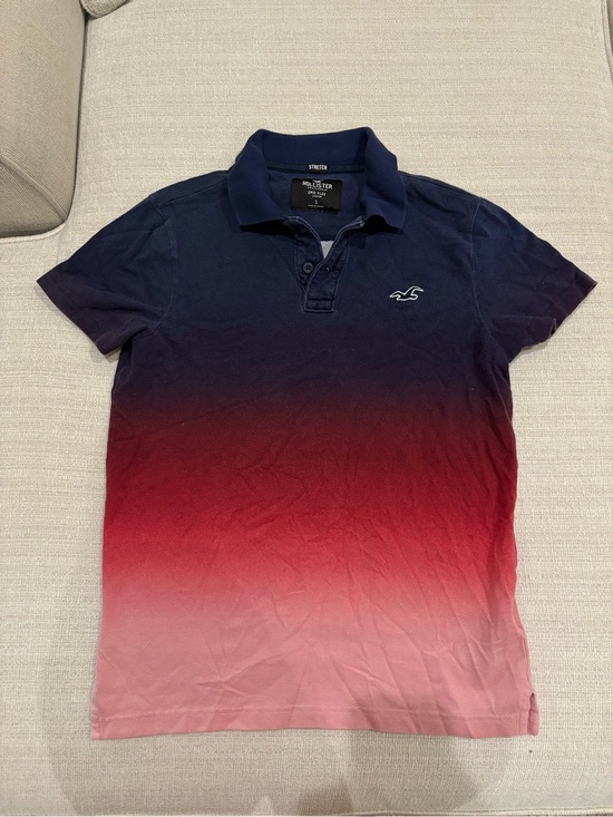 Hollister Other - Hollister Men's Ombre Polo - Navy, Red, Pink Fade
